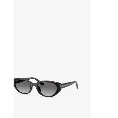 Ray Ban Rb4457d Bio-based Sonnenbrillen Schwarz Fassung Grau Glas 55-19 In Black