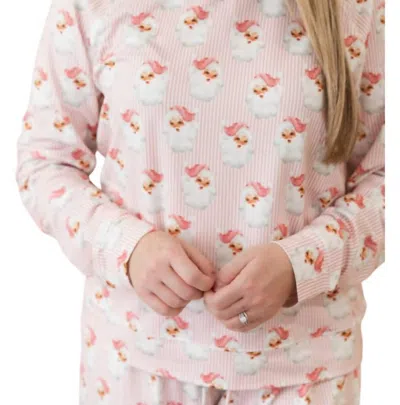 Mary Square Annie Santa Baby Pant Set In Pink In Pink