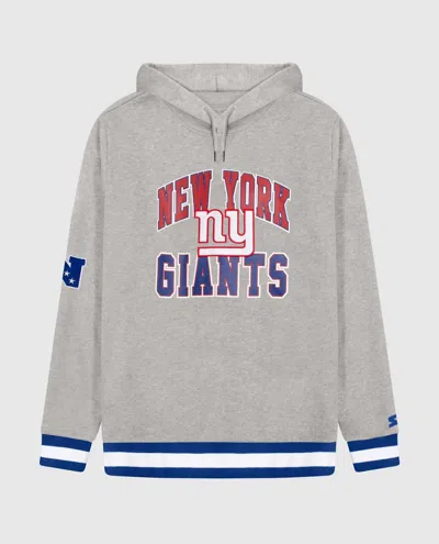 Starter Men's New York Giants Knit Hoodie Sweatshirt In Grey In Grey