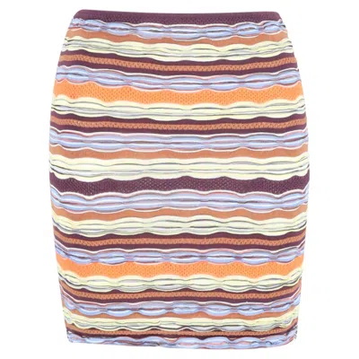 Missoni Mini Pencil Skirt In Multicolor Cotton In Multi