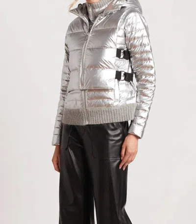 Adroit Atelier Lola Quilted Gilet Vest In Silver In Silver