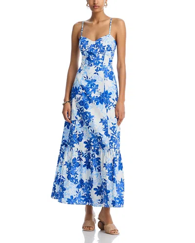 Aqua Corset Maxi Dress - Exclusive In Blue