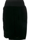 RICK OWENS VELVET KNEE SHORTS,RO16F2352V11640453