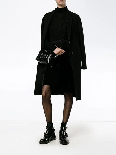 Rick Owens Cotton Blend Velvet Knee-length Shorts In Black