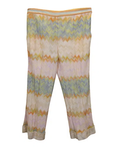Missoni Zig Zag Culottes In Multicolor Rayon In Orange