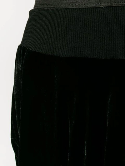 Shop Rick Owens Velvet Knee Shorts In Black
