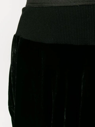 Rick Owens Cotton Blend Velvet Knee-length Shorts In Black