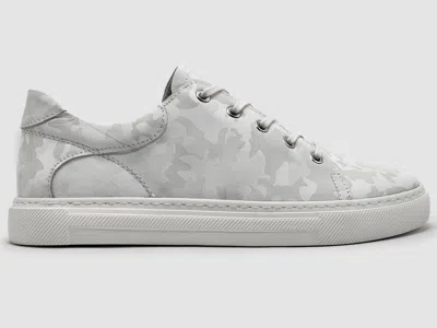 Kcr Group Women's Classic Camo Leather Sneakers In White In White