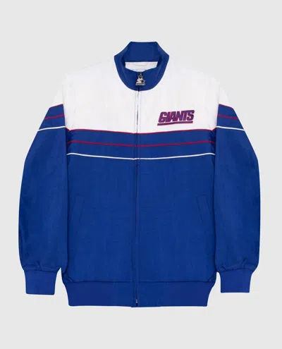 Starter Men's New York Giants Nylon Full-zip Jacket In Blue In Blue