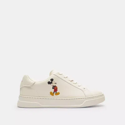 Coach Disney X  High Line Sneaker With Mickey Mouse In Chalk Multi