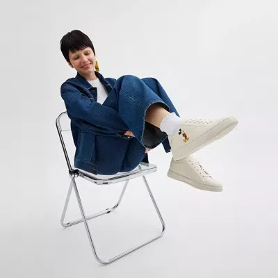 Coach Disney X  High Line Sneaker With Mickey Mouse In Chalk Multi