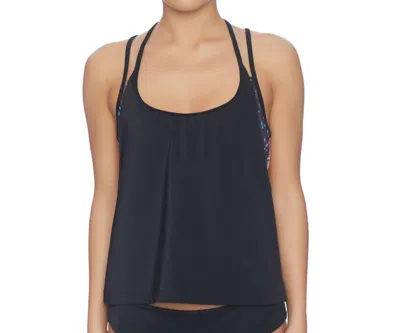 Exist By Next Galaxy D-cup 2-in-1 Tank Top With Sports Bra In Black In Black