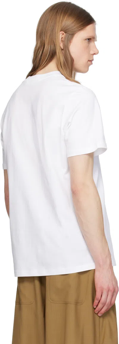 Moncler Men Cotton Pack Of Three Logo Patch T-shirts In White