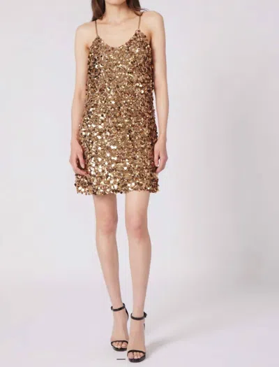 Gilner Farrar Ryder Mini Dress In Gold In Gold