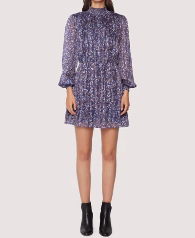 Lost + Wander Lily Print Mini Dress In Navy In Blue