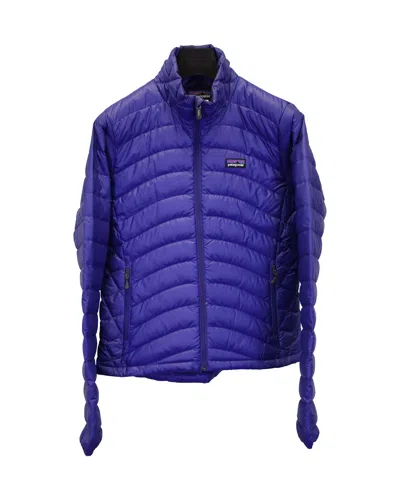 Patagonia Padded Down Jacket In Blue Polyester In Blue