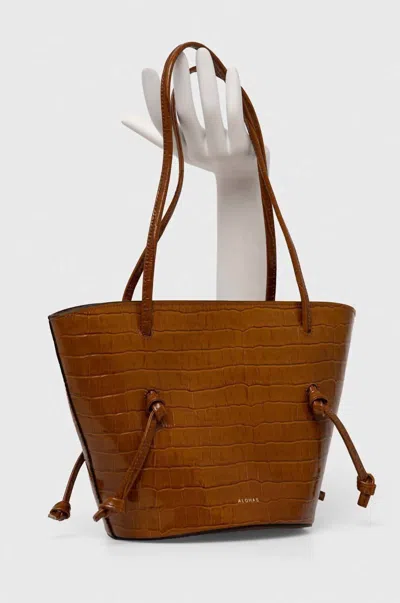 Shop Alohas The Tangle Alli Leather Shoulder Bag In Camel In Brown