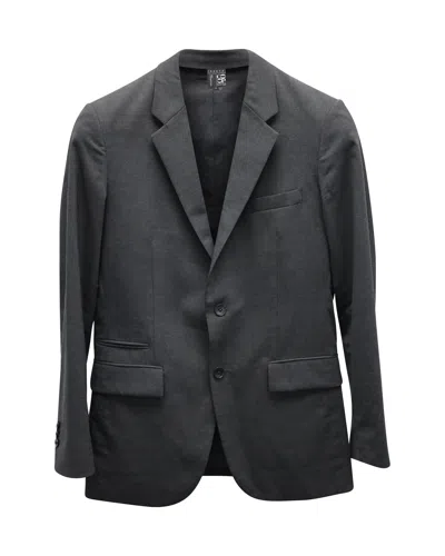 Theory Tailored Single-breasted Blazer In Grey Wool In Grey