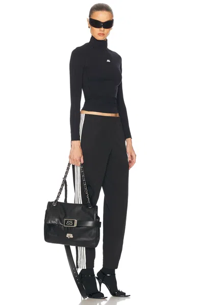 Balenciaga Black Modu Flap Medium Chain Bag In 1060 Black