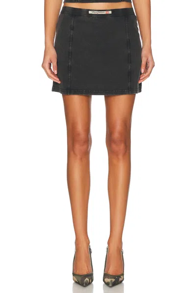 Diesel High Waisted Mini Skirt In Charcoal