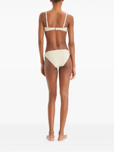 Tory Burch Terry Logo Bikini Top In Neutrals