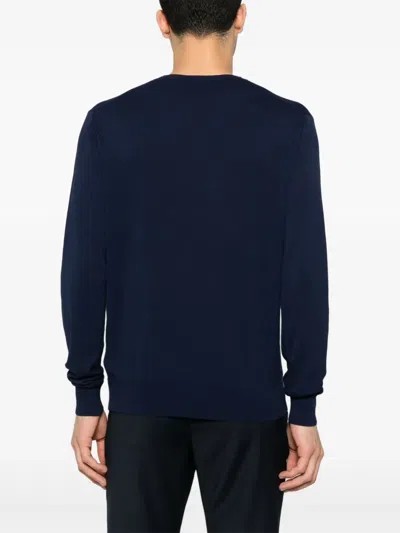 Manuel Ritz Fine-knit Sweatshirt In Blue