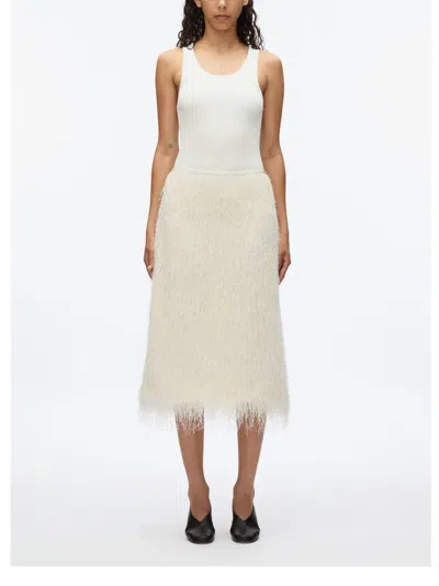 3.1 Phillip Lim Fringed Midi Skirt In White
