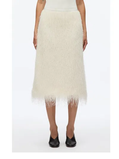 3.1 Phillip Lim Fringed Midi Skirt In White