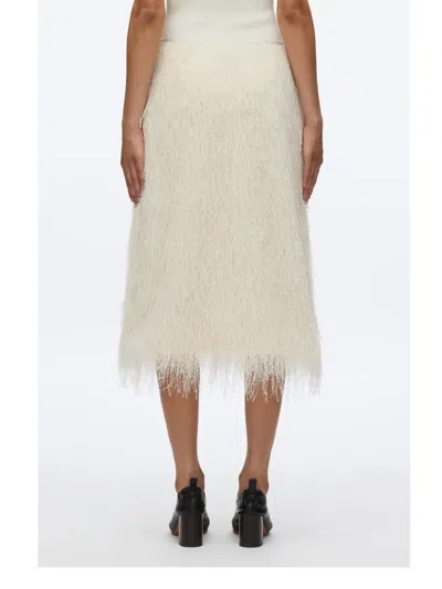 3.1 Phillip Lim Fringed Midi Skirt In White