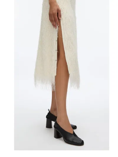 3.1 Phillip Lim Fringed Midi Skirt In White