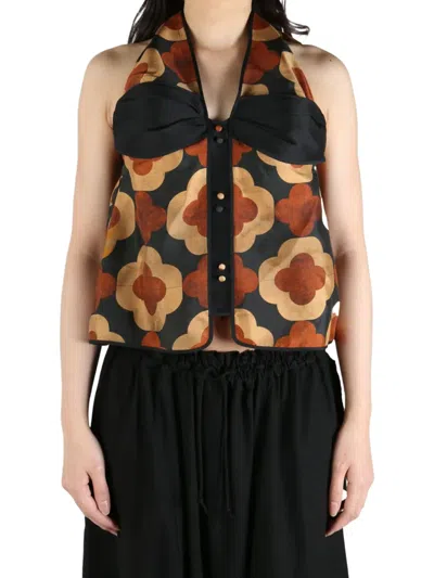 Yangkehan Silk Blouse In Black