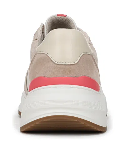 Naturalizer Women's Blossom Round Toe Lace Up Wedge Sneakers In Porcelain,white Multi Suede,nylon Fabric