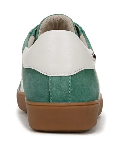 Naturalizer Women's Medina Round Toe Lace Up Sneakers In Lilypad Green Suede,leather