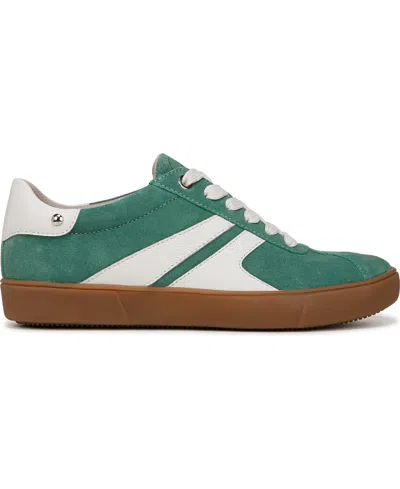 Naturalizer Women's Medina Round Toe Lace Up Sneakers In Lilypad Green Suede,leather