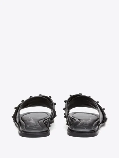 3.1 Phillip Lim Leather Crossover Slide Sandals In Black