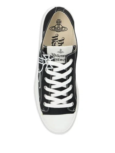 Vivienne Westwood Low Top Canvas Plimsoll Cotton Canvas Black 11-45 Men