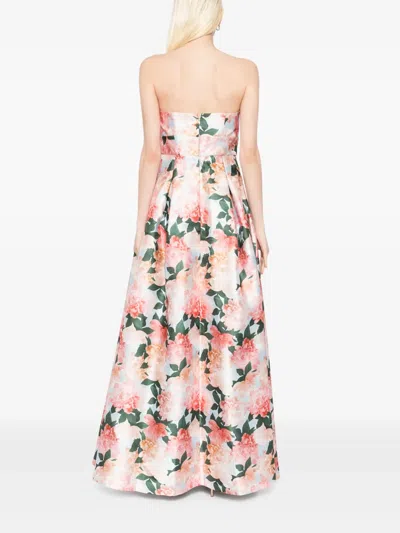Sachin & Babi Giovanna Gown In Peach Peonies