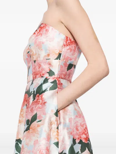 Sachin & Babi Giovanna Gown In Peach Peonies