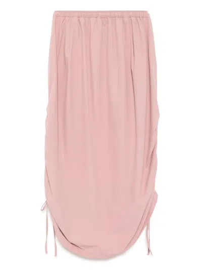 Izzue Drawstring Skirt In Pink