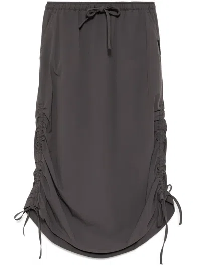 抽绳系腰半身裙