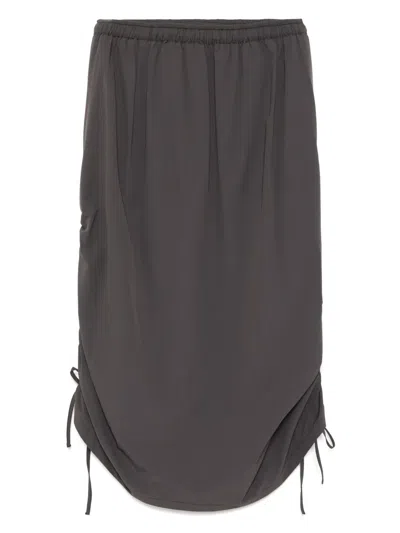 抽绳系腰半身裙