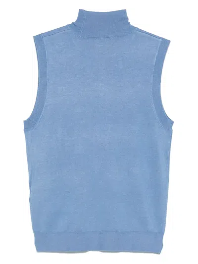 Liu •jo Logo-embellished Vest In Blue