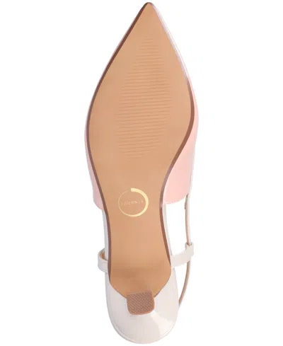 Journee Collection Padma Womens Pointed Closed Toe Kitten Heel Pumps In Pink