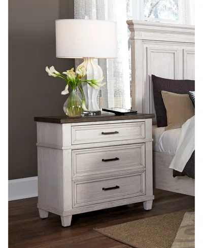 Macy's Axis 2-drawer Nightstand In Ivory