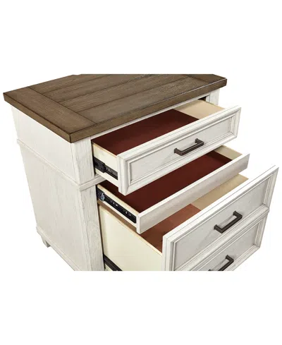 Macy's Axis 2-drawer Nightstand In Ivory