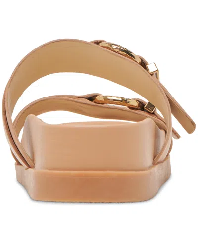 Dolce Vita Women's Soya Double Buckle Footbed Sandals In Light Tan Leather