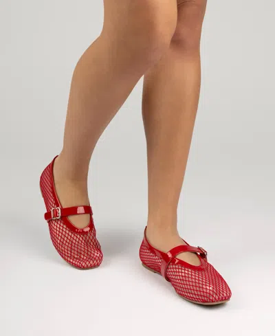 Journee Collection Journee Women's Casha Mesh Dress Flats In Pink