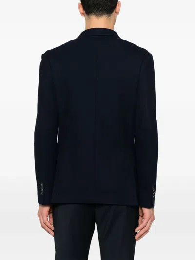 Manuel Ritz Double-breasted Blazer In Blue