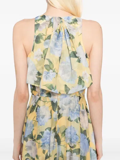 Sachin & Babi Kate Gown In Sun And Sea Peonies In Multi