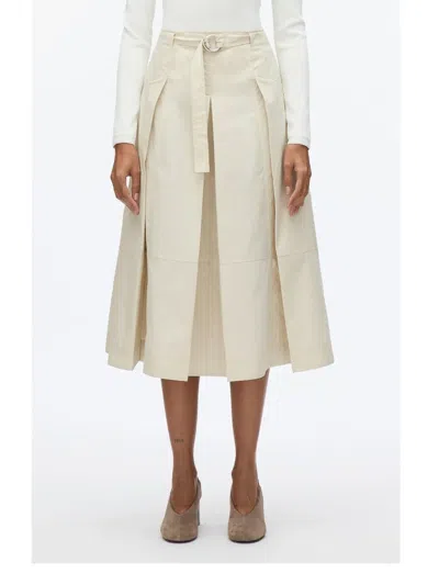 3.1 Phillip Lim Pleated Utility Skirt In Neutrals